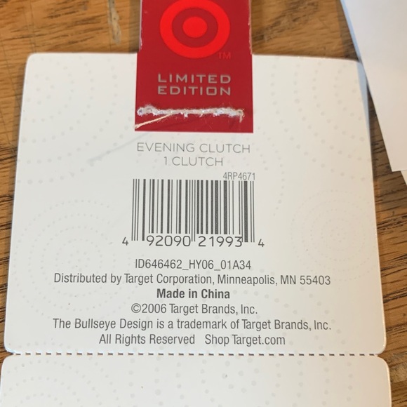 Target Limited Edition Embroidered Evening Clutch - Burgundy and Gold - Picture 8 of 8